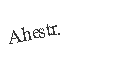 Textfeld: Ahestr.